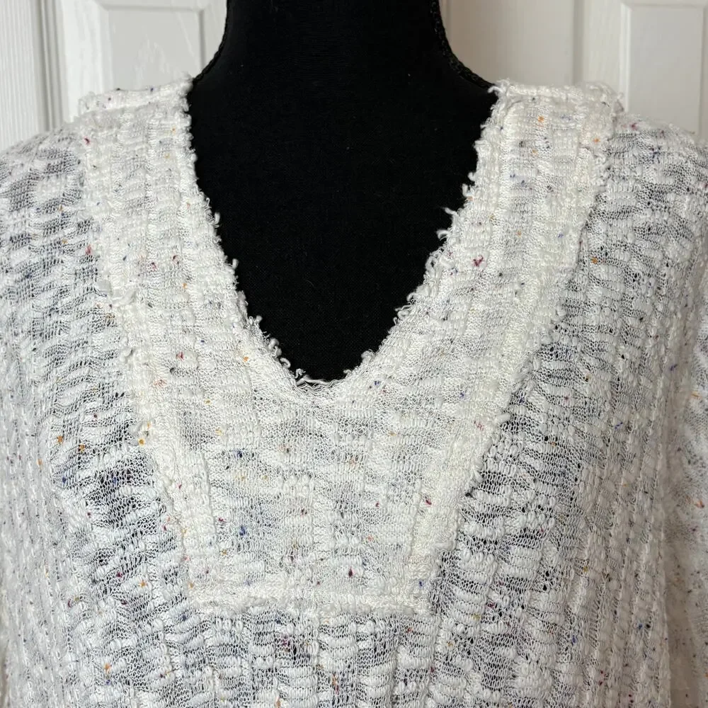Free People Baja Babe Hacci Top Women’s Size Small Sweater Hooded Coastal Beach